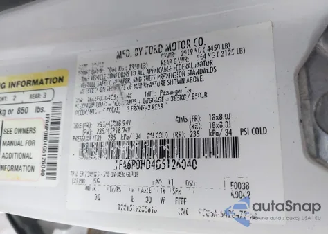 2016 Ford Fusion Se из США, поврежденный, VIN 1FA6P0HD4G5126040